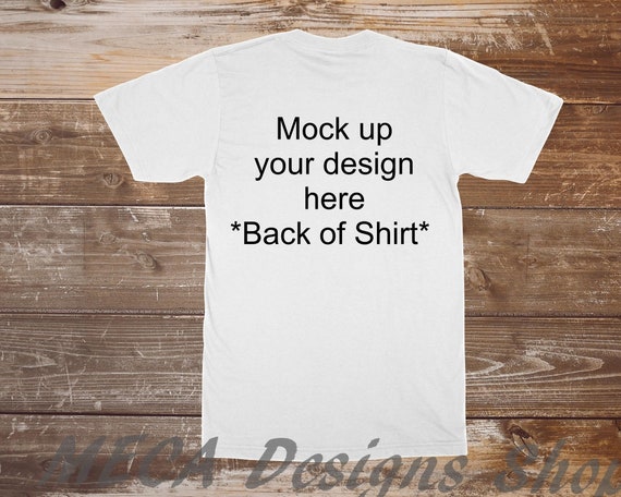 Free Back White Unisex T-Shirt PSD Mockup Template Back Mock Up (PSD ...