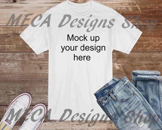 Womens Styled Mockup White Shirt Flat Lay Womens Shirt