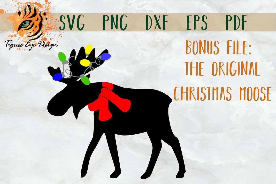 Christmas Moose Svg Christmas SVG Moose SVG Christmas - Etsy