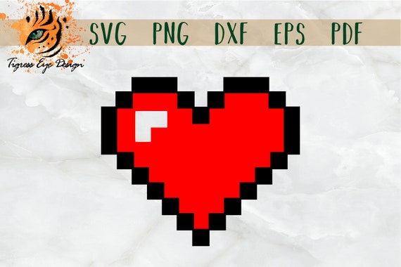 8bit Herz Svg Geek Schneiden Datei Videospiel Svg 8bit Etsy