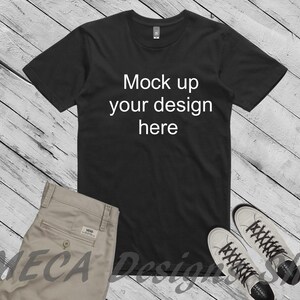 Download Unisex Shirt Mockup Blank Black Shirt Mock Up Apparel Etsy PSD Mockup Templates