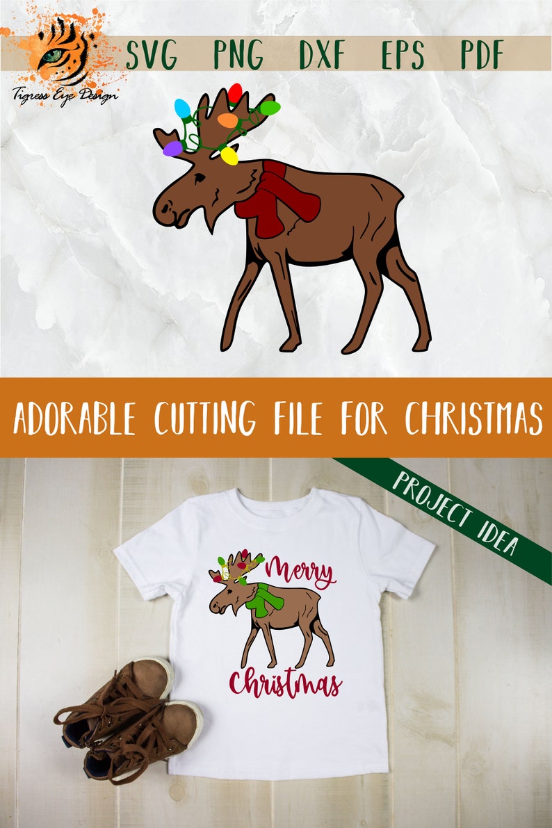 Christmas Moose svg Christmas SVG Moose SVG Christmas | Etsy