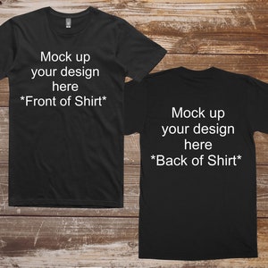 Download Front And Back Black Unisex Shirt Mockup Tshirt Back Mock Up Etsy Yellowimages Mockups
