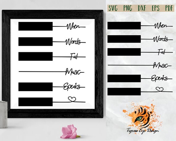 Download When Words Fail Music Speaks Svg Words Fail Svg Music Speaks Etsy