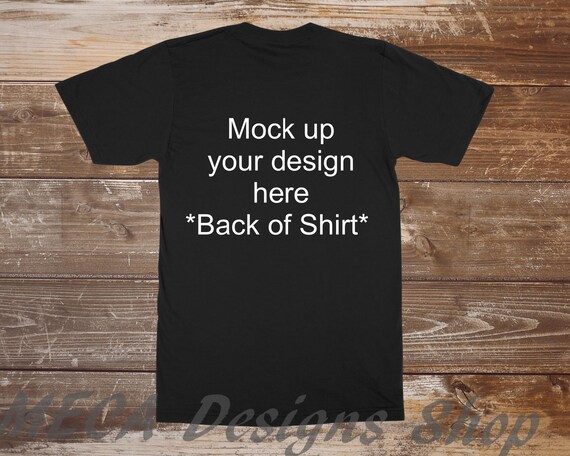 Back Black Unisex Shirt Mockup Tshirt Back Mock Up Black Etsy