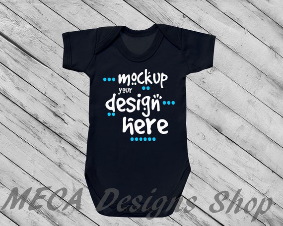 Black Bodysuit Mockup Baby Bodysuit Mockup Infant Clothing Etsy