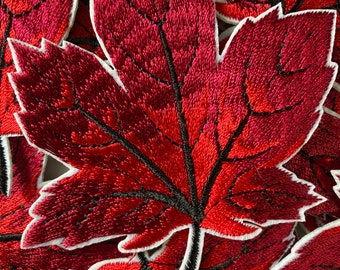 TORONTO Red Maple Leaf Embroidered Iron on Patch Crest Badge ...Size 2.5 X 2.5