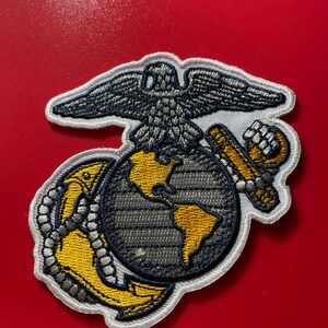 EagleEmblems PM7500 Patch-USMC Logo,Gold Bullion (LRG) (4'')