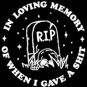 Autocollant drôle de pierre tombale - Vinyle 4 pouces, autocollant squelette « In Loving Memory » résistant à la décoloration et imperméable - humour noir, cadeau sarcastique