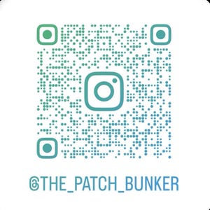 Instagram QR code for @the_patch_bunker—scan to see more patches and product updates.