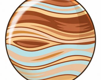 Pegatina de Júpiter, pegatina de vinilo de astronomía para aficionados al espacio, colección del sistema solar, para portátil o botella de agua (10 cm).