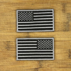 Écusson discret drapeau américain 3,5 x 2 pouces thermocollant ou velcro tactique pour vestes et gilets
