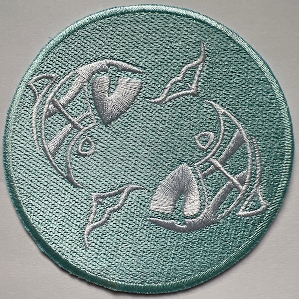 Pisces Astrology Sign Horoscope Iron On Patch 3.5 Inches