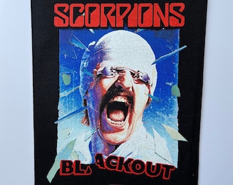 Scorpions Blackout Album Large Sew-On Back Patch Official 14 x 11 Inches