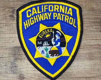 California Highway Patrol Patch Vintage CHP Shoulder Patch Embroidered Law Enforcement Collectible Badge Style Uniform