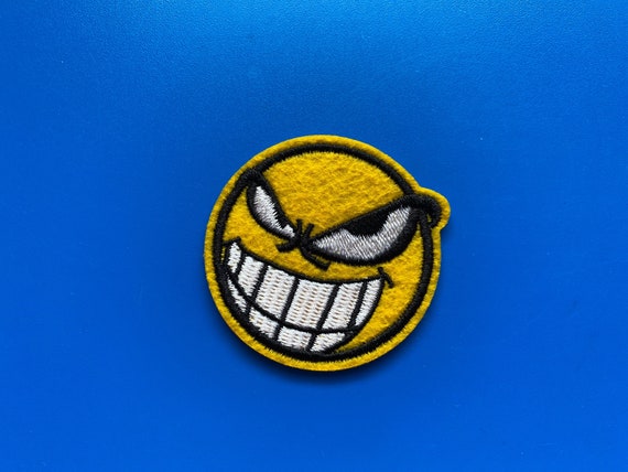 Smiley Face Emoji Patch Text Message Iron On Applique