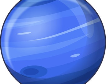 Neptune Planet Sticker – 4" Vinyl Waterproof Space Sticker for Kids, Teachers, Science Lovers, Astronomy Decor, Blue Planet Decal