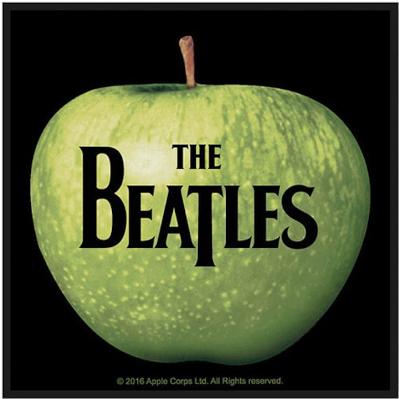 The Beatles Apple Records Woven Patch 4x3 Iconic Music Label