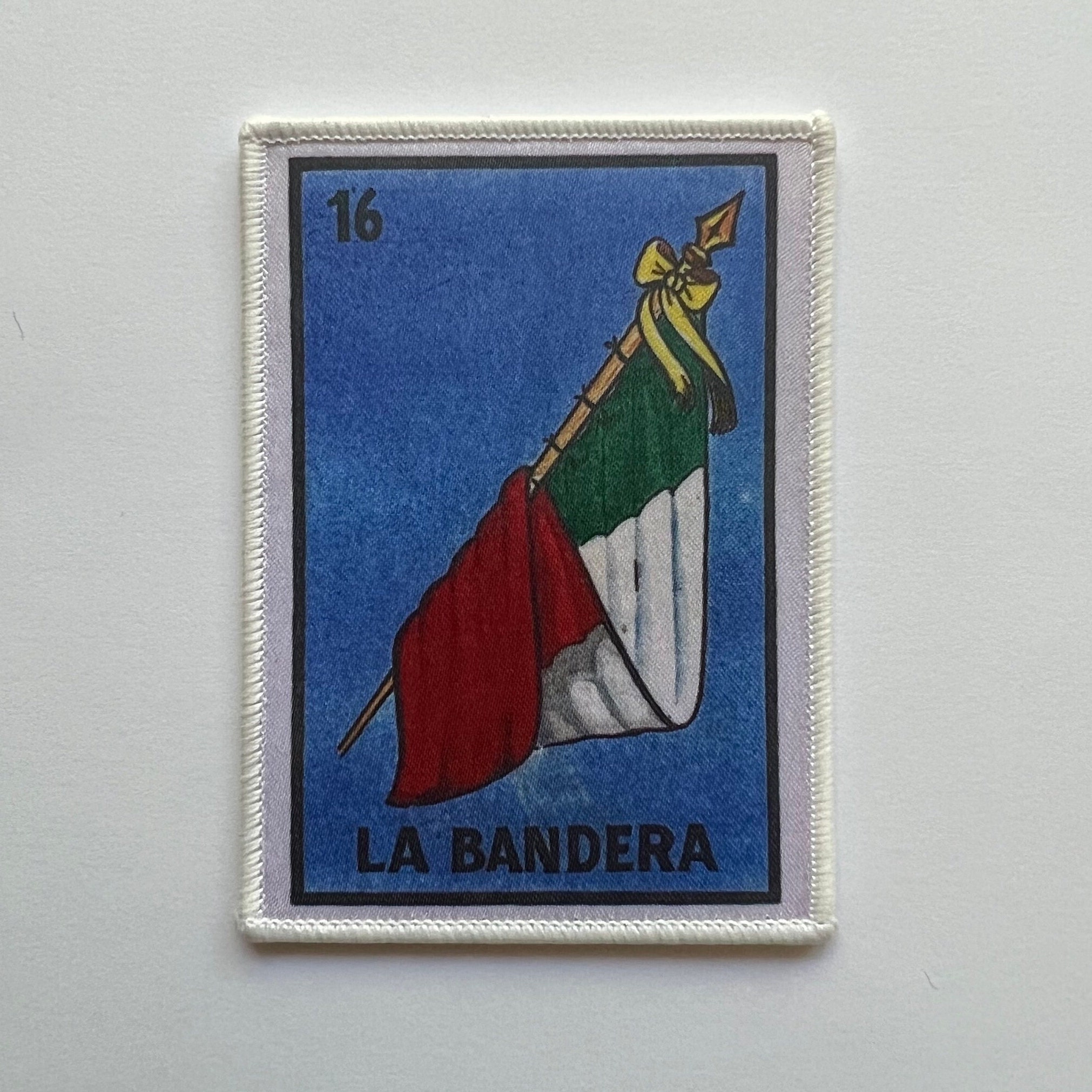 MEXICO mylar flag shield uniform or souvenir embroidered patch - 6492