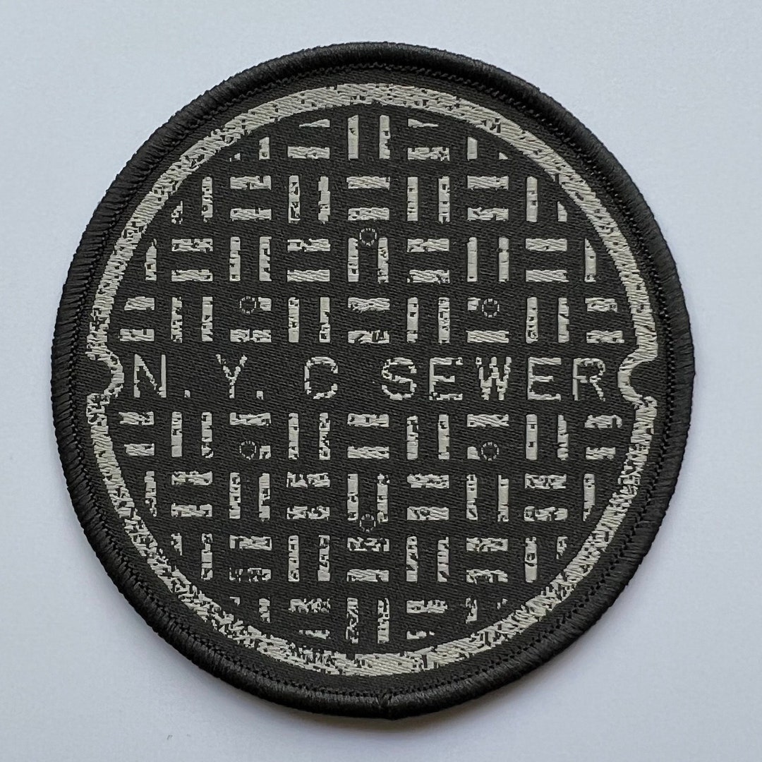 Manhattan Project Patch Pin NYC Manhole Cover Embroidered Patch - 3in Iron-on New York Souvenir ...