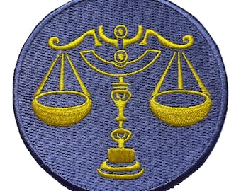 Parche del signo zodiacal Libra – Balanza bordada termoadhesiva de 8,9 cm – Regalo de astrología