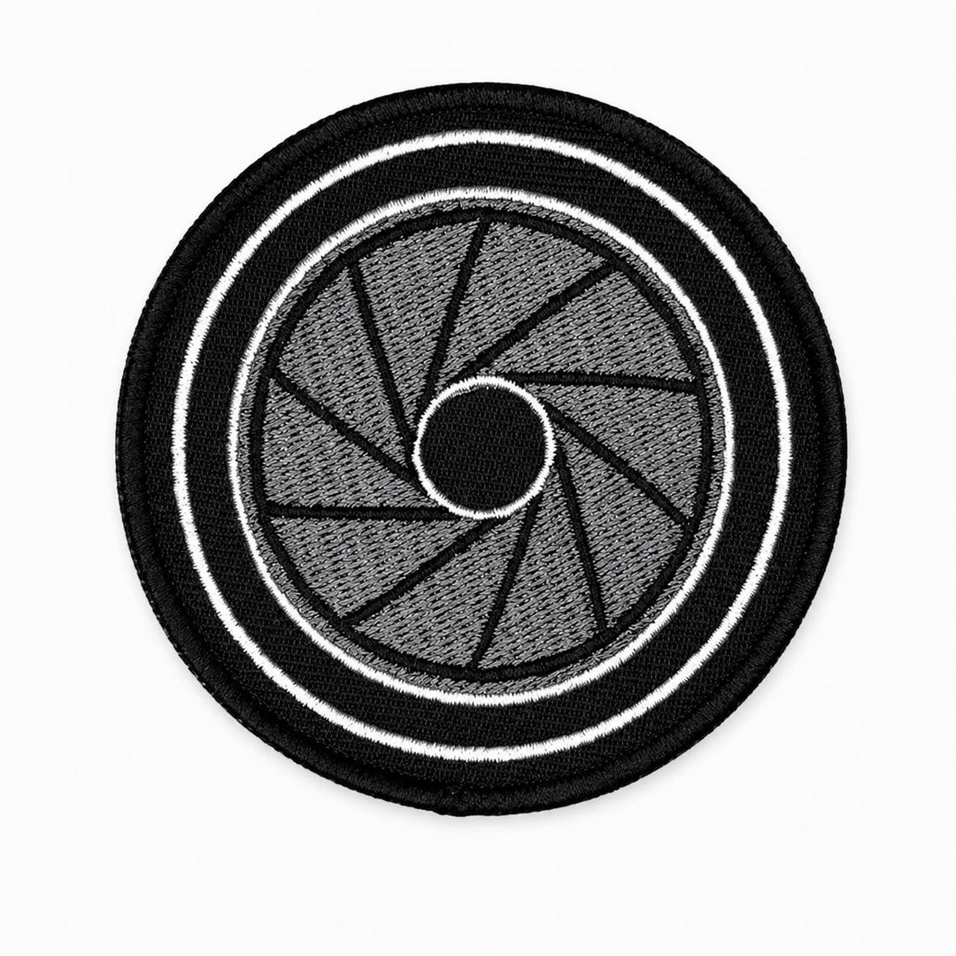 Camera Lens Patch – 3in Embroidered Iron-on Aperture Patch ...