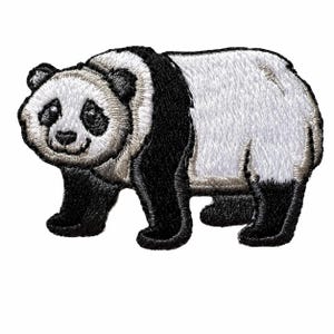 Panda Patch – Cute Bear Embroidered Iron-On Applique Gift – 2.5x1.5 Inch