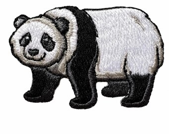 Naszywka Panda – Słodki miś z haftowaną aplikacją do prasowania, prezent – 2,5 x 1,5 cala