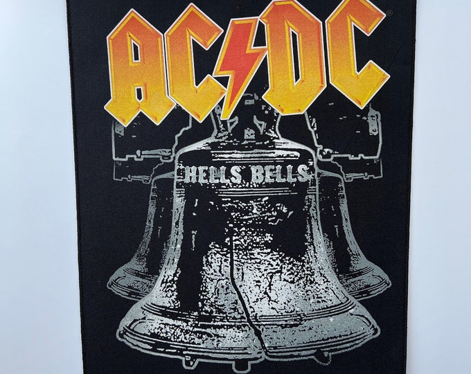 AC/DC Hells Bells Extra Large Back Patch 14x11 Inches Iconic Rock Merch ...
