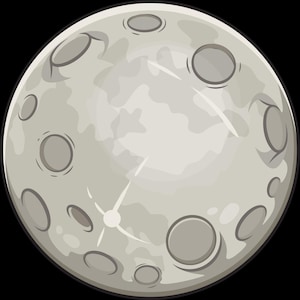 Moon Sticker – 4&quot; Vinyl Space Decal with Crater Design, Astronomy Gift for Kids & Teachers, Lunar Waterproof Sticker, Science Decor