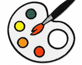 Artist Patch, Paint Palette Iron On, 2.5x2in Embroidered Art Patch, Creative Gift for Painter