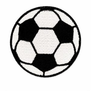 Broderad fotbollslapp - 5 cm strykbar slitstark sportlapp för jackor, väskor, mössor och hantverk