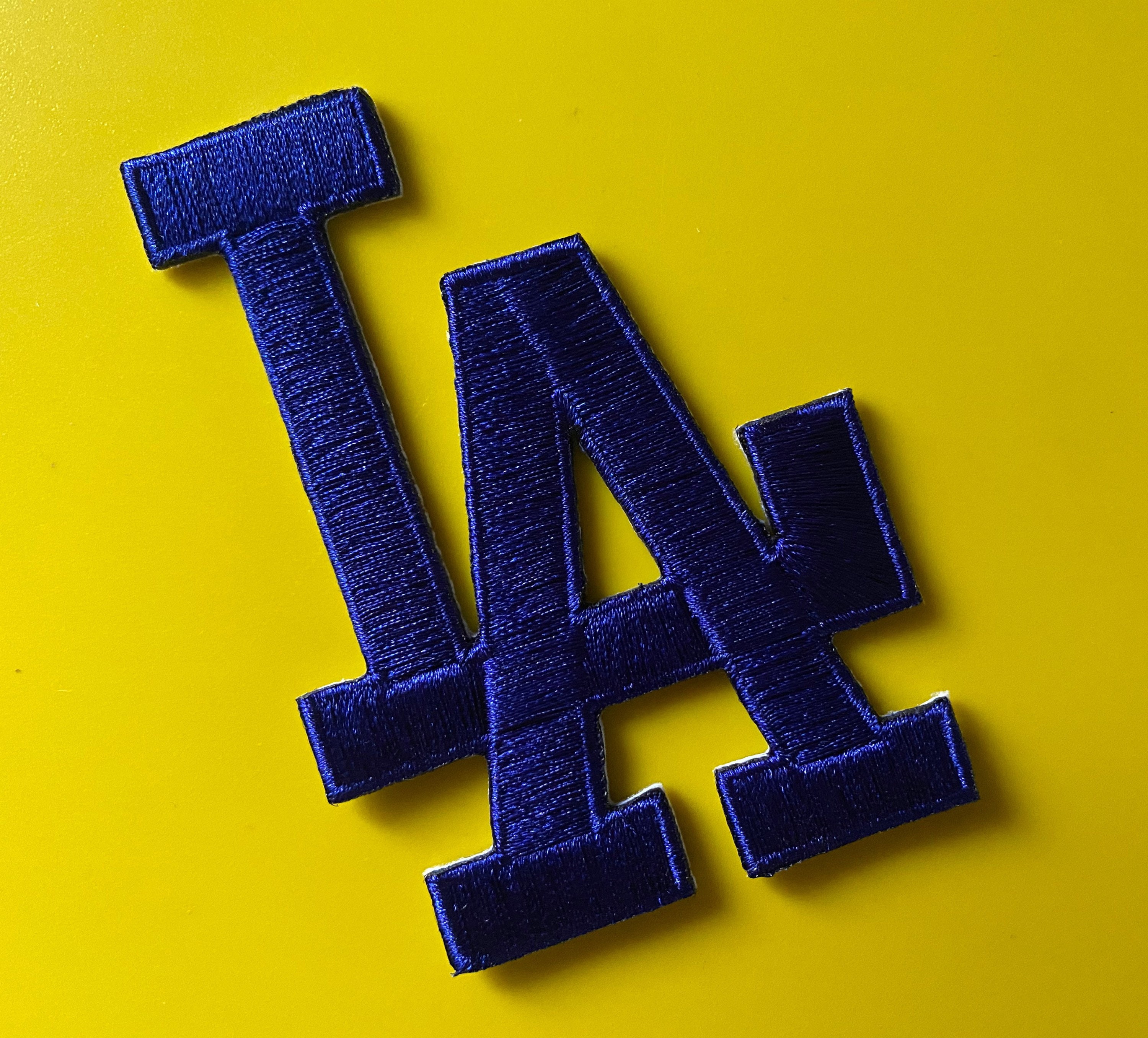 Los Angeles Dodgers Iron On Logo Patch 3 5 X 2 5 Etsy
