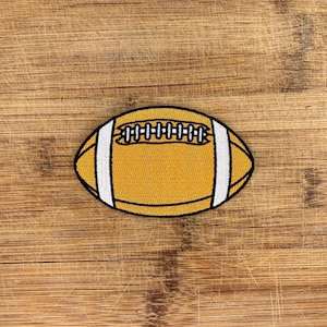 Football Patch Iron On Embroidered 4x2.5in Varsity Jacket Letterman Patch Game Day Sports Gift Coach Gift Idea