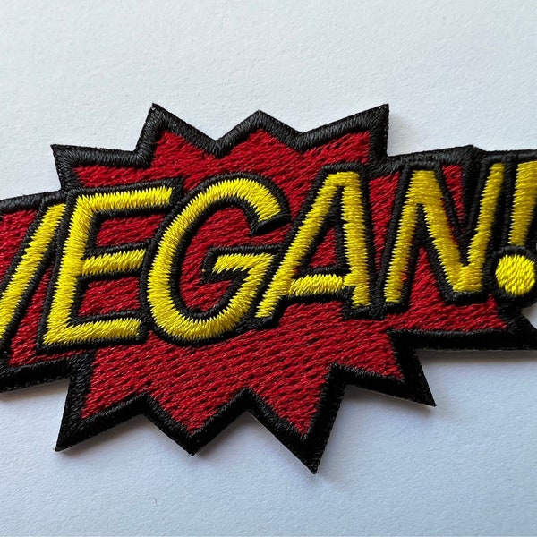 Vegan Lifestyle Choice: Embroidered Iron-On Patch 2.75 Inches