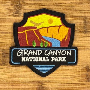 Grand Canyon National Park Patch – Iron On Embroidered Travel Souvenir – Hiking & Backpacking Gift – 3x3in National Park Badge