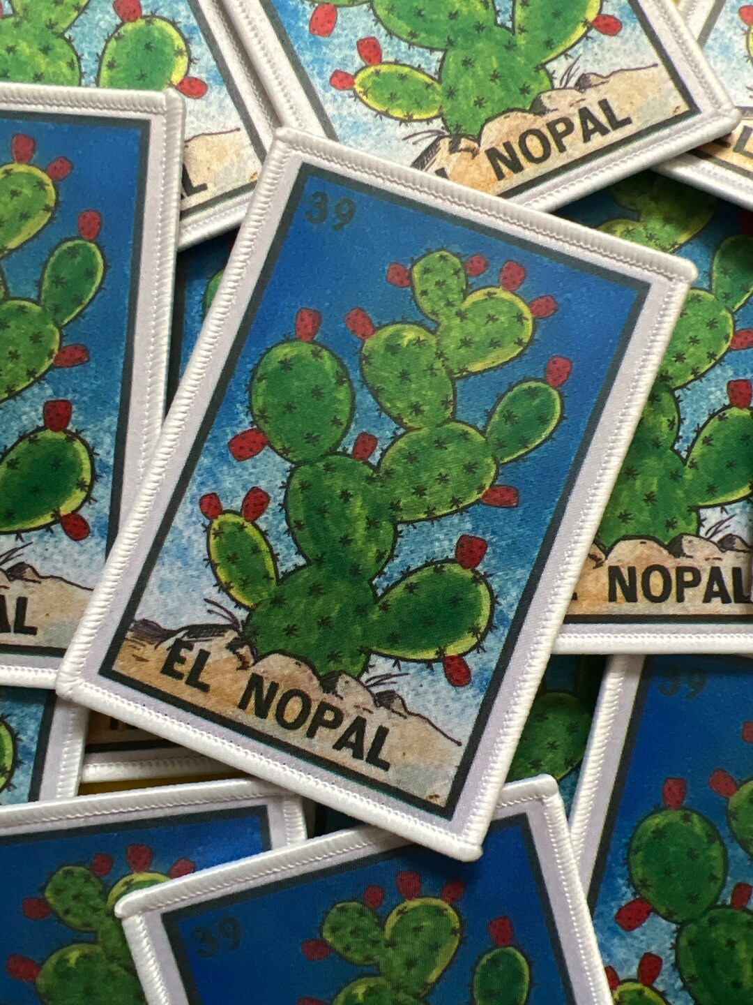 El Nopal Lotería Mexicana Juego Hierro En Parche Parche de - Etsy España