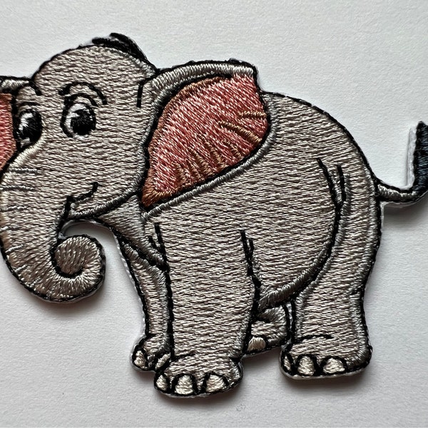 Elephant Iron On Patch Safari Animal 3 Pack 2.5 Inches