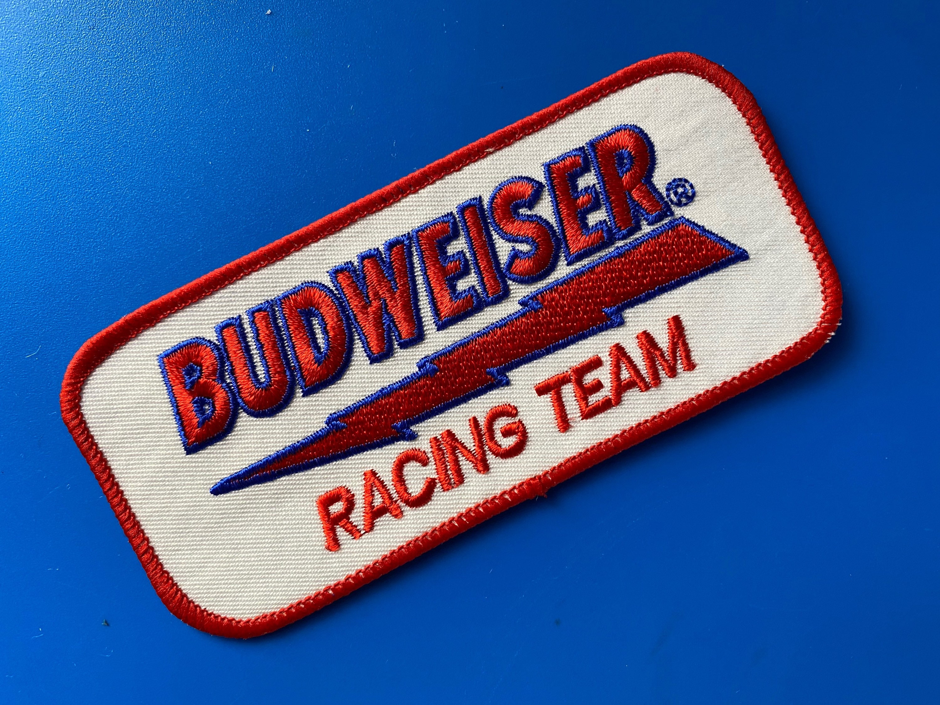 NEW 1 1/2 X 3 INCH BUDWEISER BEER BOW TIE IRON ON PATCH FREE SHIPPING 