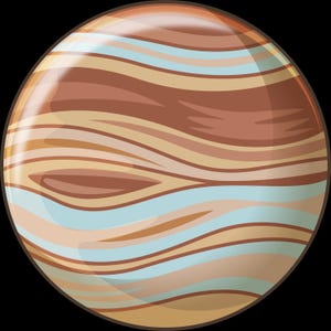 Jupiter Planet Sticker – 4&quot; Vinyl Space Sticker for Kids, Teachers, NASA Fans, Waterproof Astronomy Decal, Solar System Decor