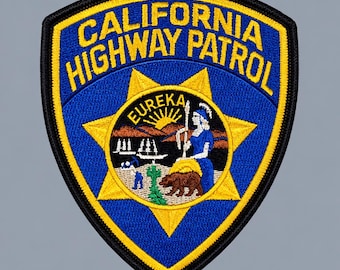 California Highway Patrol Patch Vintage CHP Shoulder Patch Embroidered Law Enforcement Collectible Badge Style Uniform