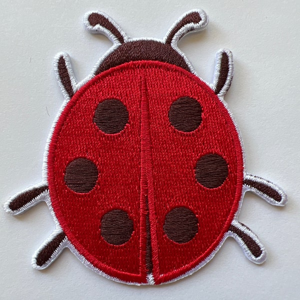 Cute Ladybug Beetle Iron On Applique Patch 3 Inch for Quilts Bags and Jackets