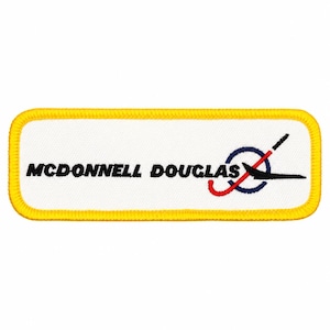 Vintage McDonnell Douglas Aviation Patch – Embroidered Aircraft Badge – 4.5x1.5in