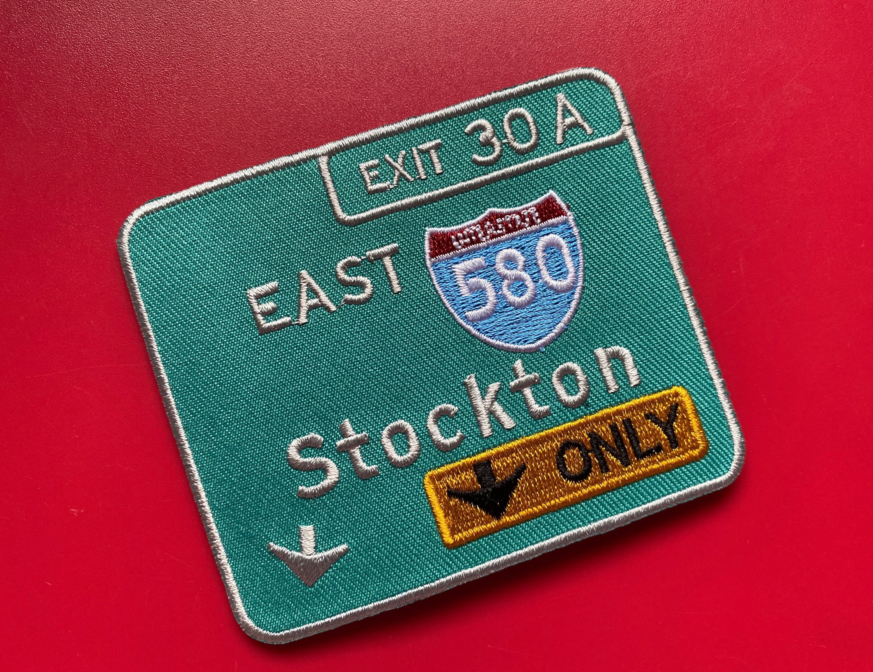 Stockton Only California 580 Freeway Embroidered Iron on Patch image