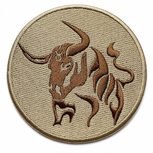 Taurus Astrology Sign Horoscope Iron On Patch 3.5 Inches