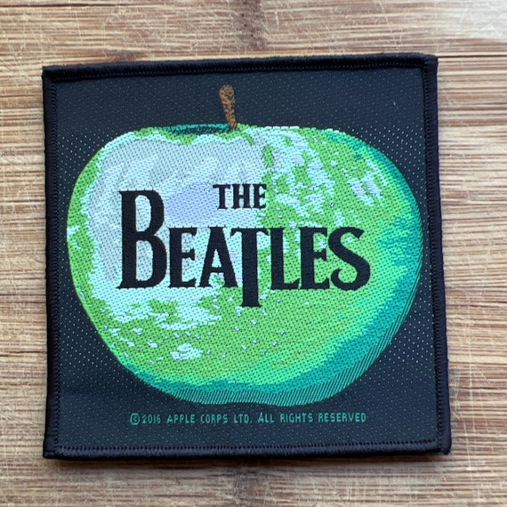 The Beatles Apple Records Woven Patch 4x3 Iconic Music Label