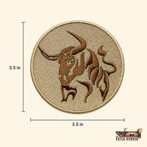 Taurus Astrology Sign Horoscope Iron On Patch 3.5 Inches image 2