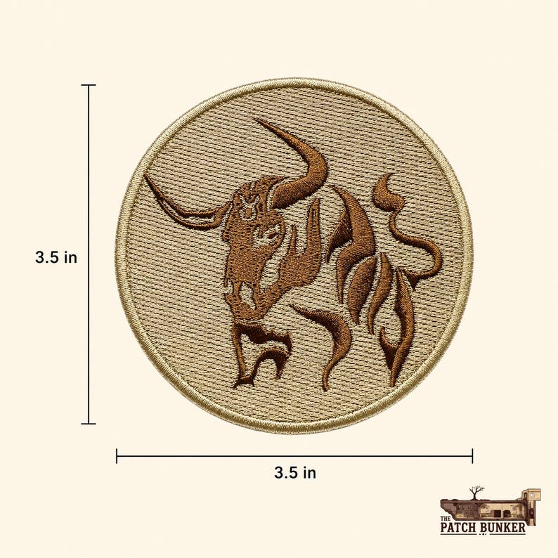 Taurus Astrology Sign Horoscope Iron On Patch 3.5 Inches image 2