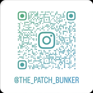 Instagram QR code for @the_patch_bunker—scan to see more patches and product updates.