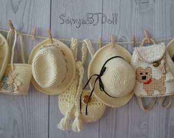Hat for dolls BJD Doll clothing Bjd Clothes Knitted doll hat Doll shirt Doll fashion Cowboy Hat Blythe doll Doll clothes set Tiny YoSD MSD